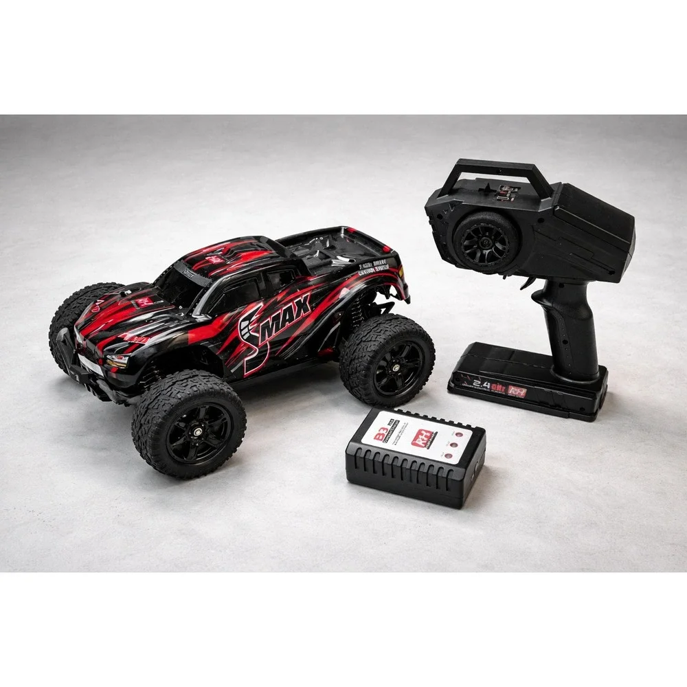 Remo Hobby‎ SMAX 1/16 4WD RC Monster Truck Red Black 2.4GHz with B3 Charger K1